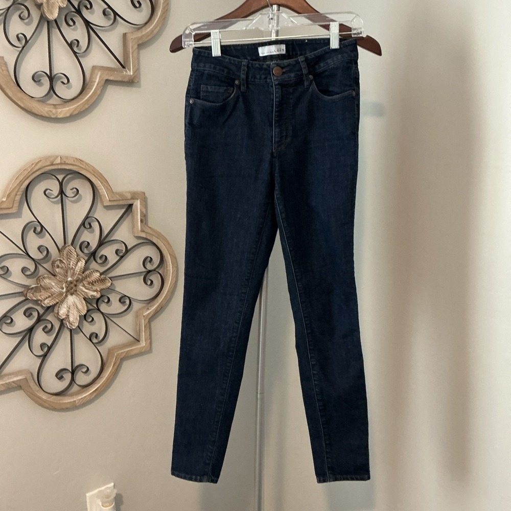Ann Taylor Loft Curvy High Waist‎ Skinny Ankle Stretch Women's Jeans Sz 25/0